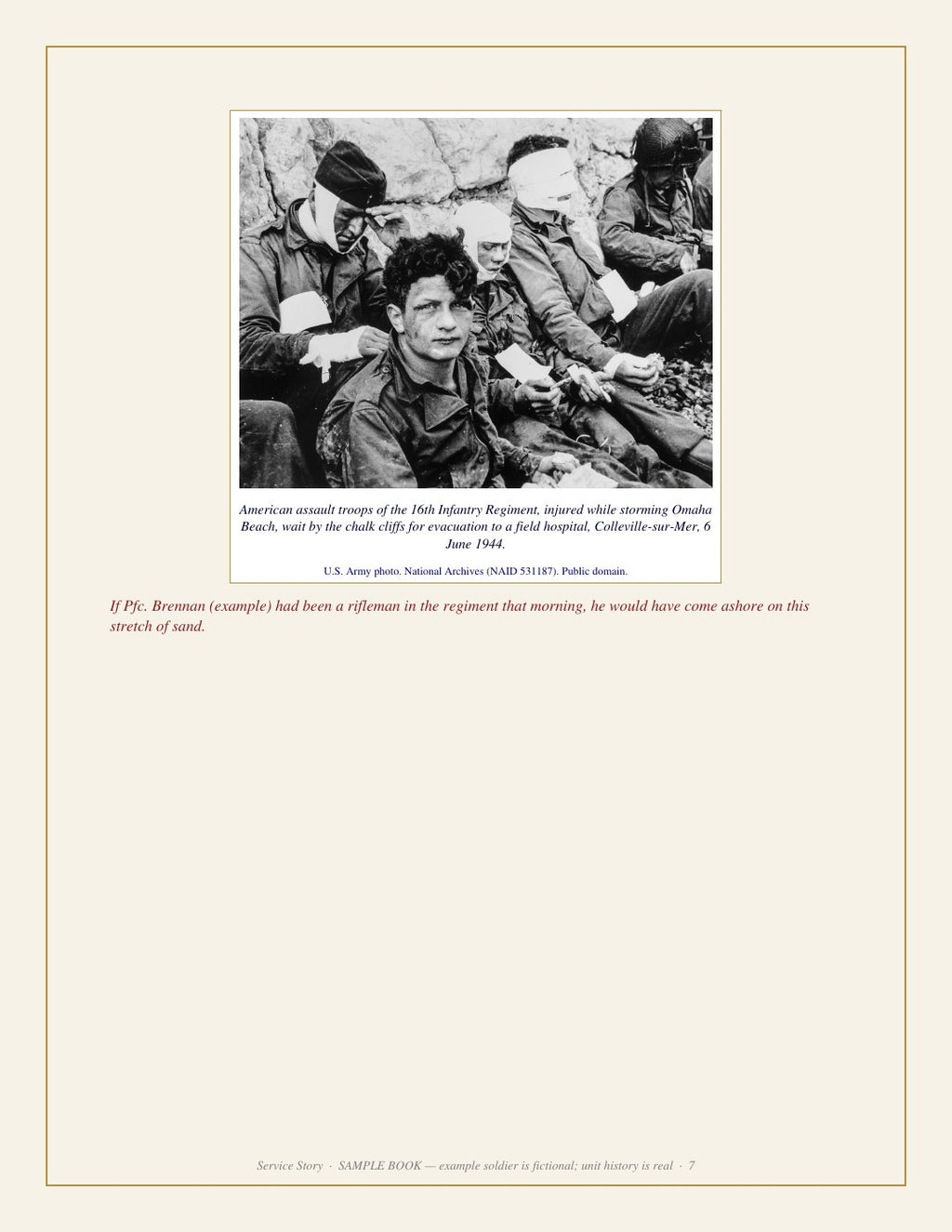 Sample page: Omaha Beach chapter continued