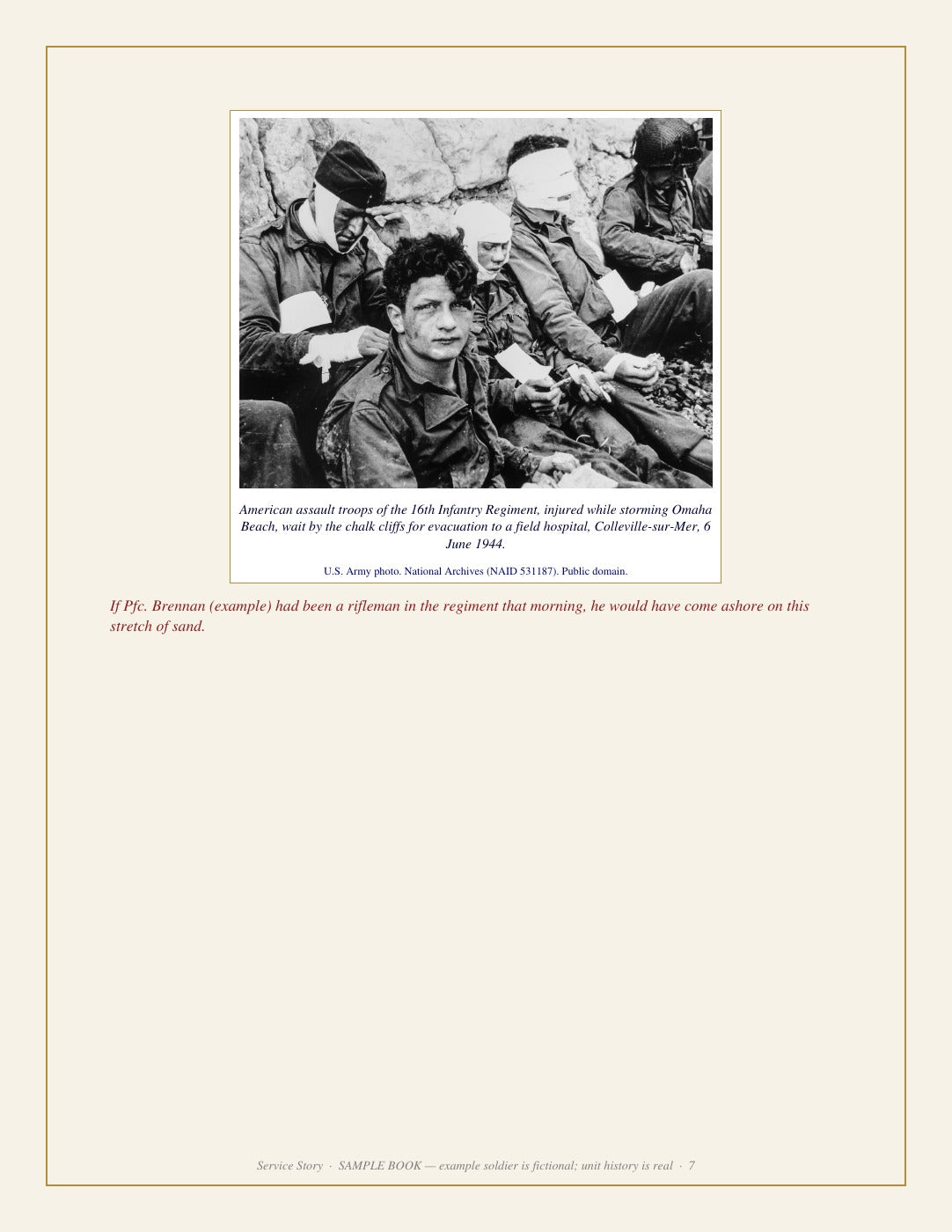 Sample page: Omaha Beach chapter continued