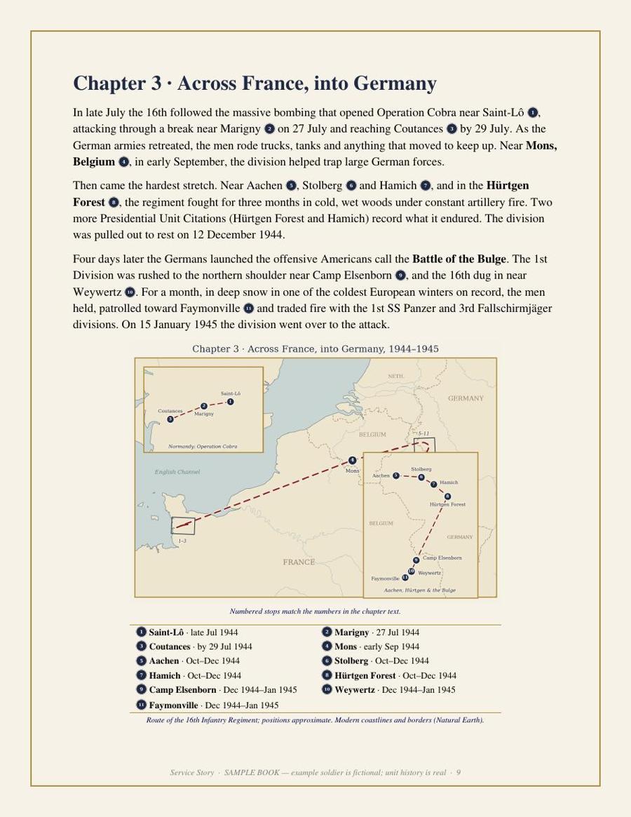 Sample interior page